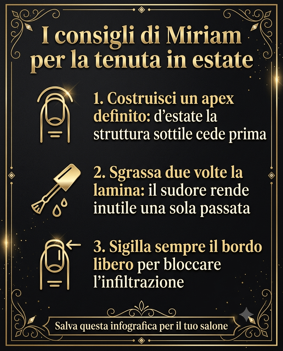 Consigli di Miriam per evitare il gel che si solleva con il caldo in estate